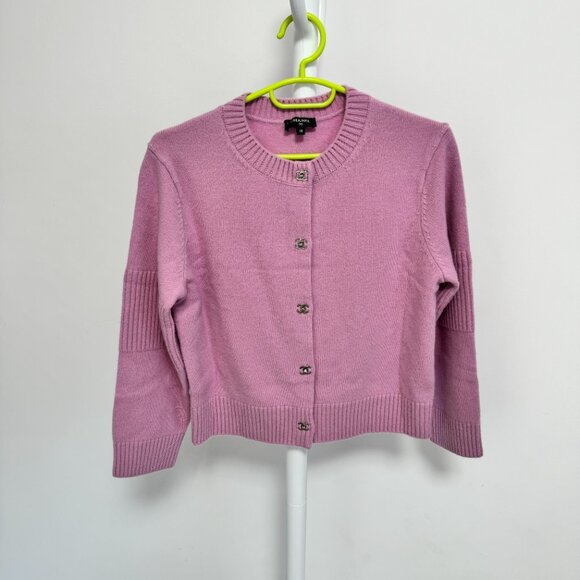 Chanel Pink Cardigan Size 38 - Picture 2 of 10